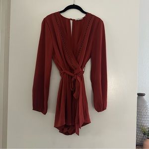 Charlotte Russe Tie Front Romper